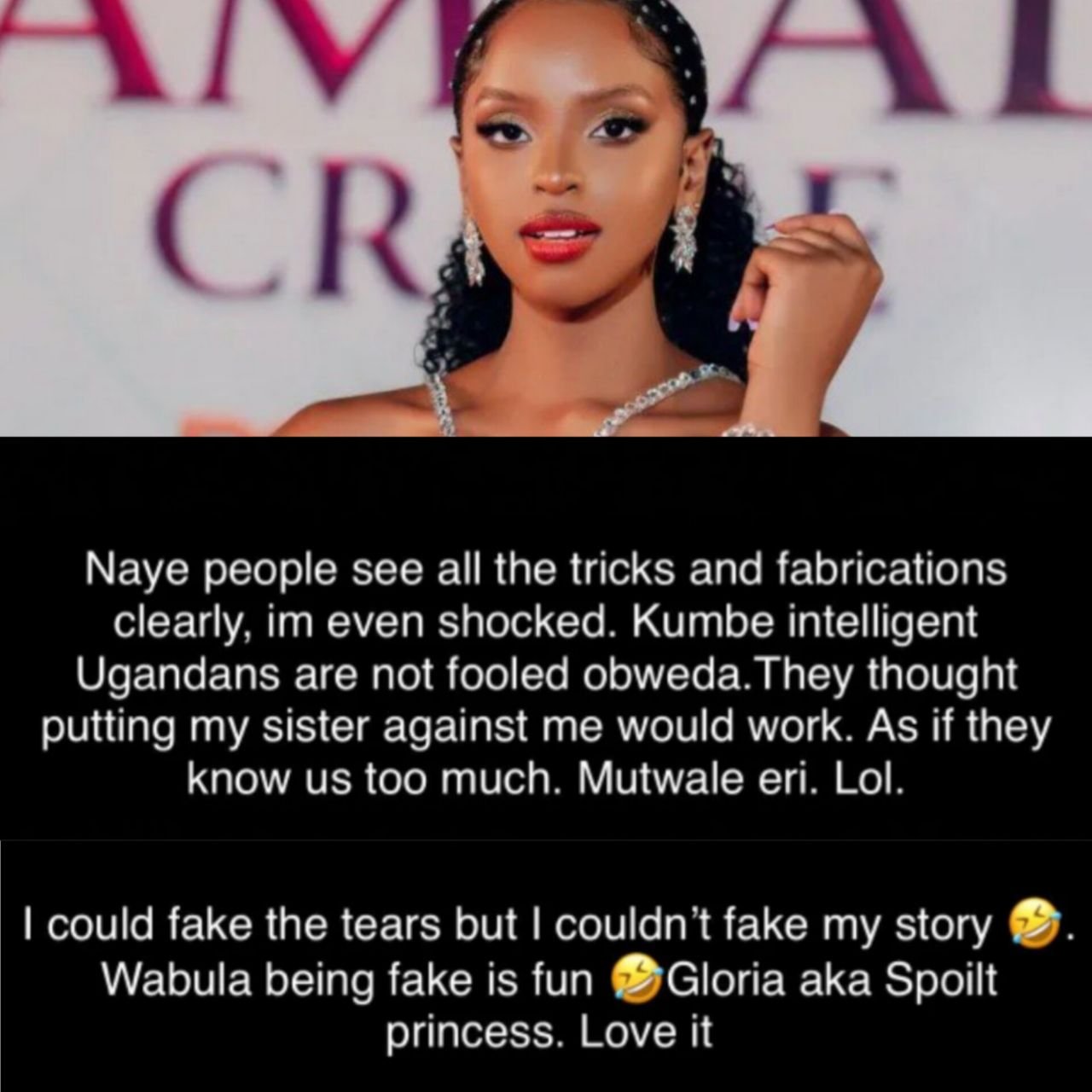 Baby Gloria Leaves The Kampala Creme TV Show, Accusing It Of "Scripted Acts."